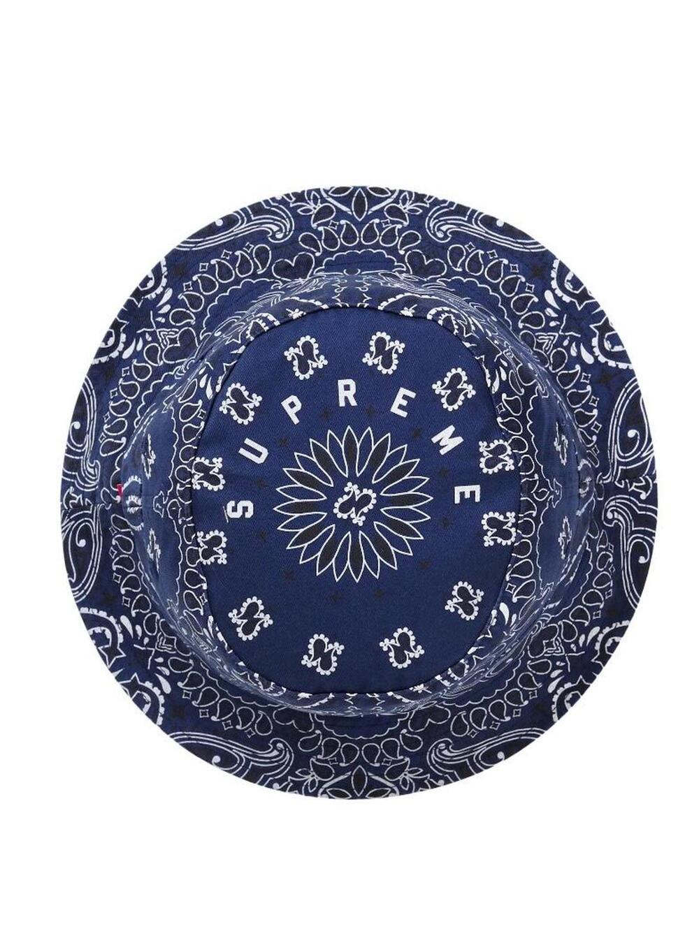 Supreme Bandana Crusher Bucket Hat Navy SS21 NWT